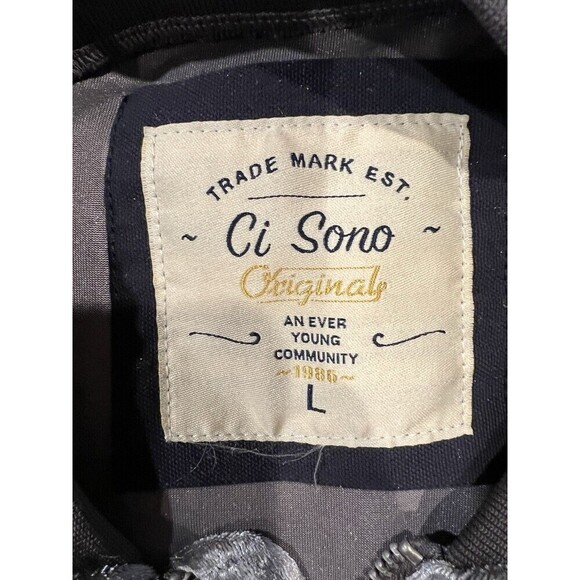 Ci Sono Crushed Gray Silver Velvet Bomber Jacket Women Black Rib Trim Size Large - Picture 5 of 6